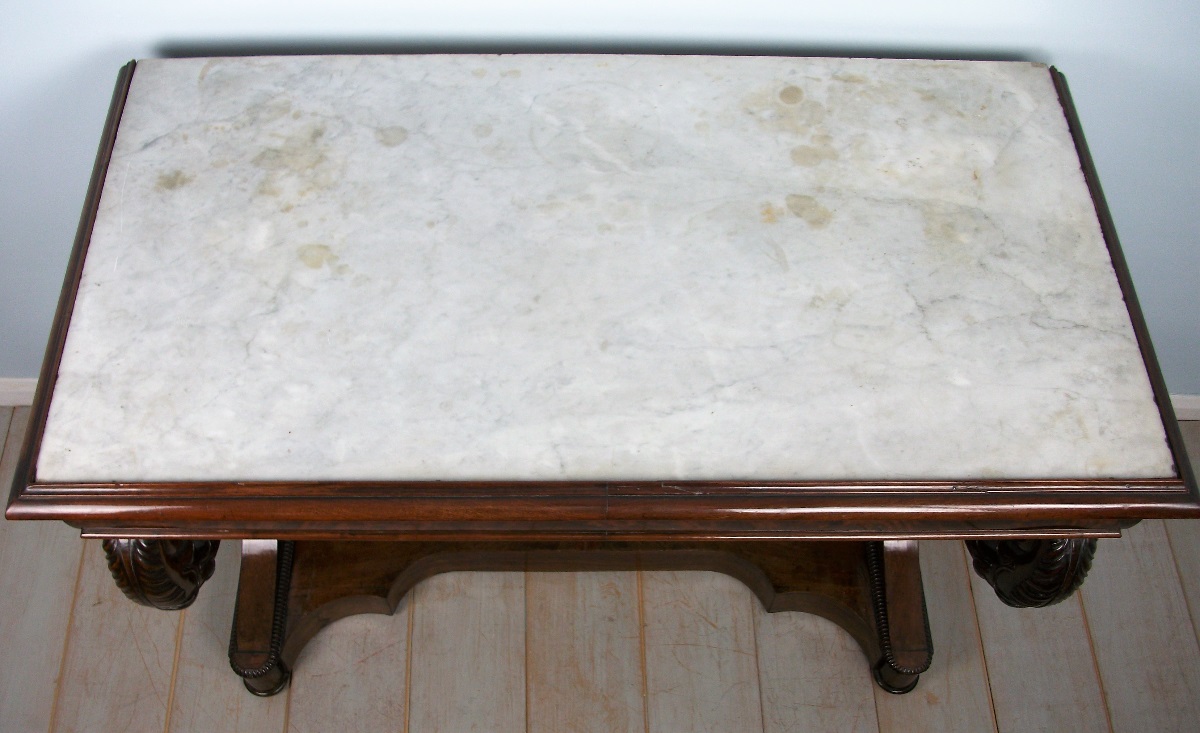 Antique Italian Mahogany Console Table